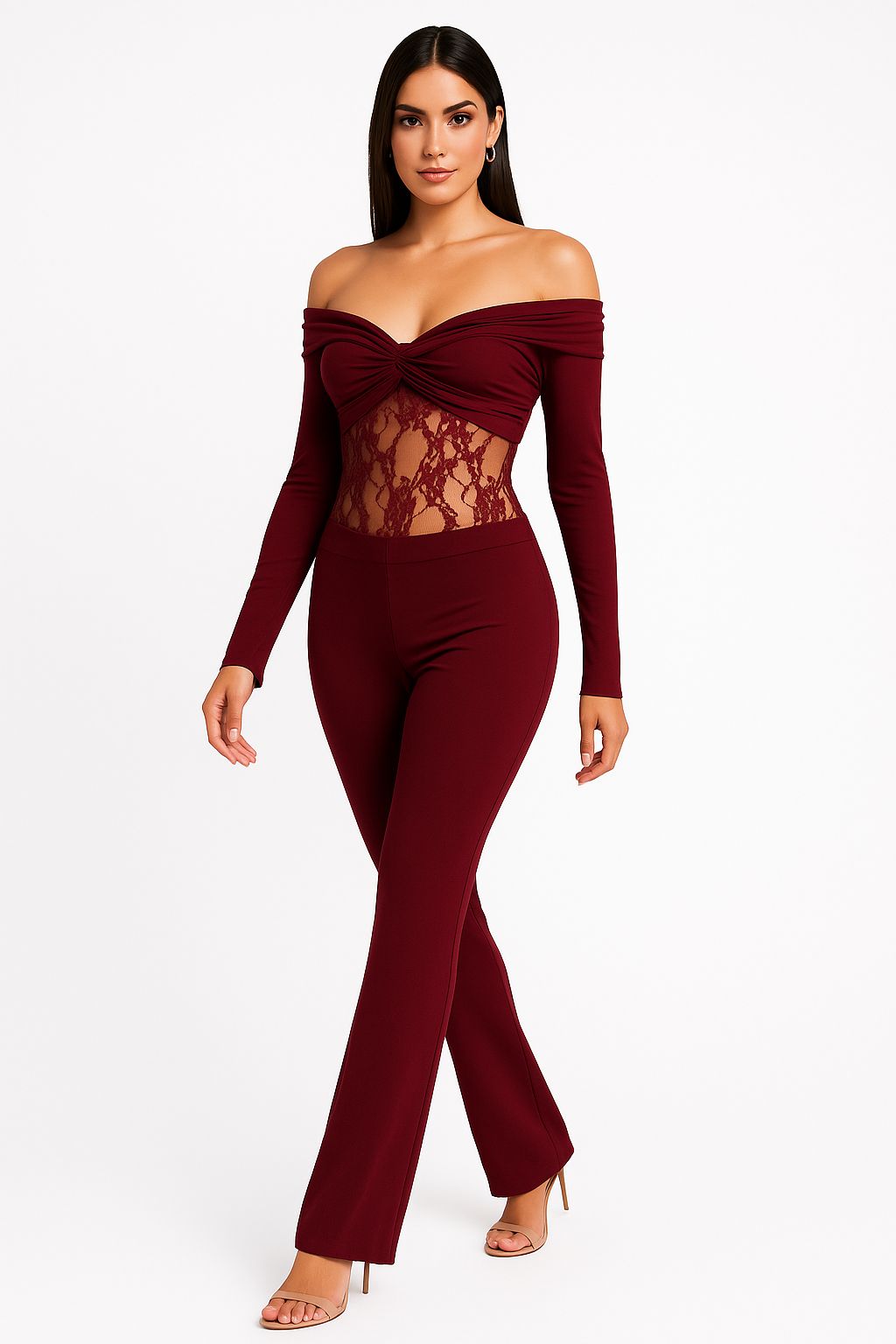 Ruby Siren Lace Cut-Out Jumpsuit
