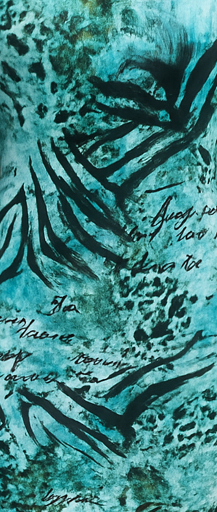 Aqua Mirage Printed Mini Dress